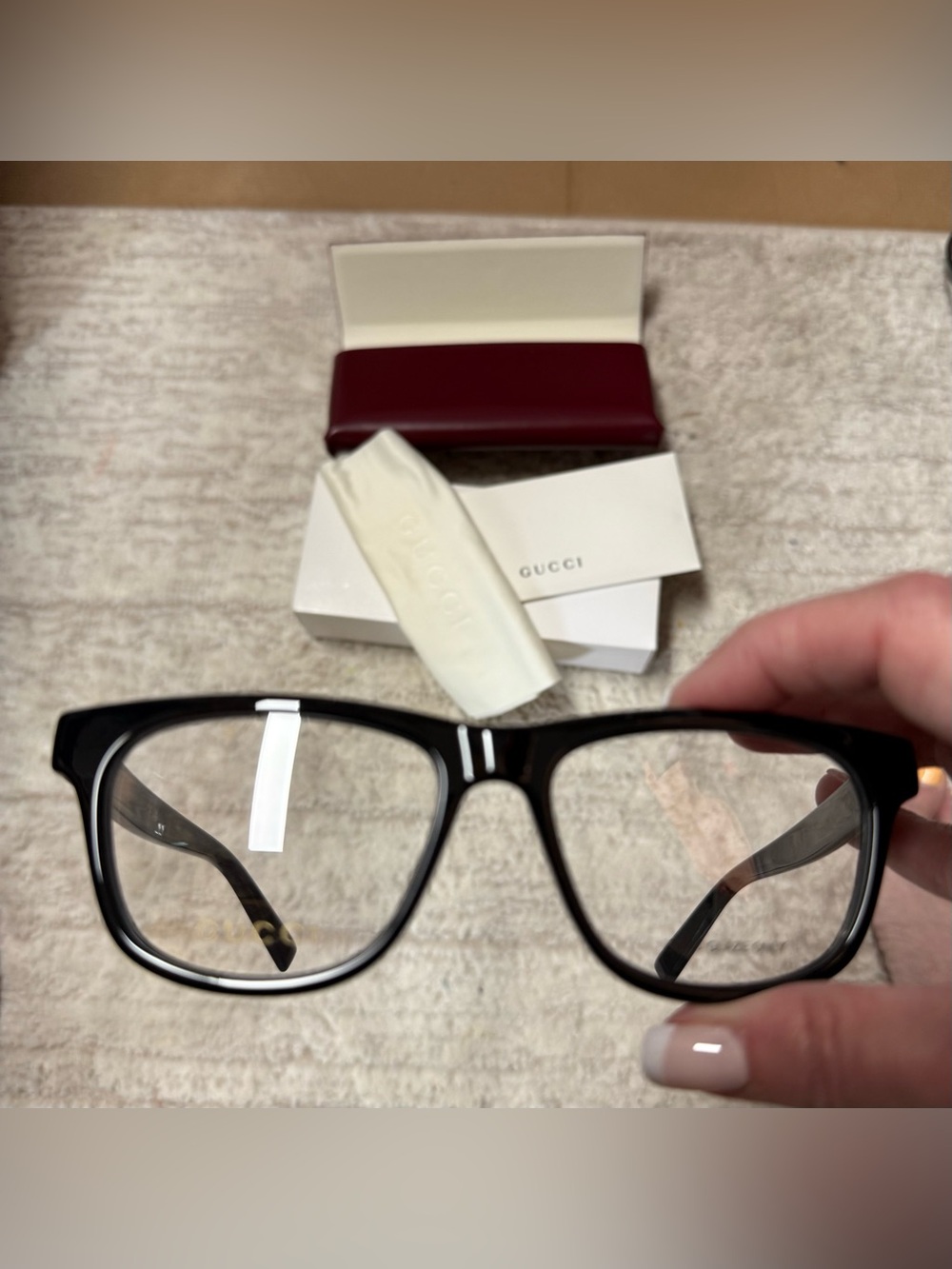 NIB Authentic Gucci Black Prescription Frames- Full Inclusion!